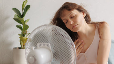 Woman who's too warm to sleep